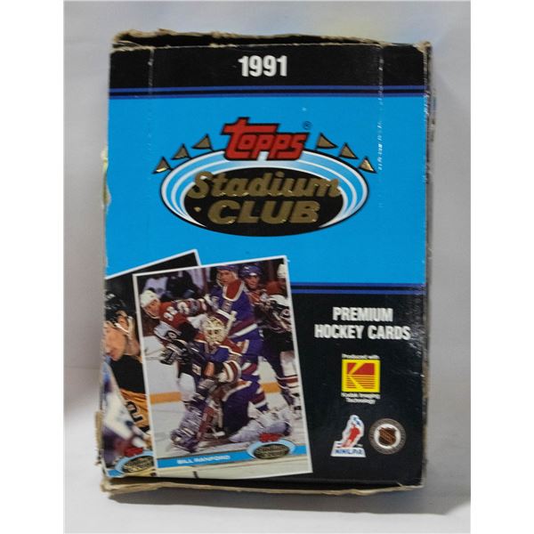 1991 TOPPS STADIUM CLUB - OPENED BOX WITH 3