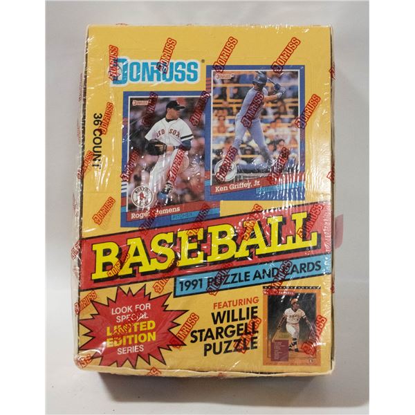 SEALED BOX OF 1991 SERIES 1 DUNRUSS BASEBALL