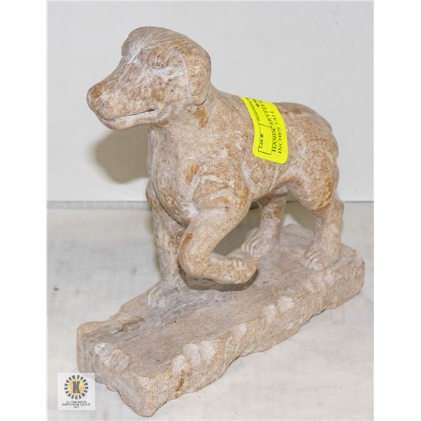 HANDCARVED SOAPSTONE DOG 6 INCHES TALL (HEAVY)