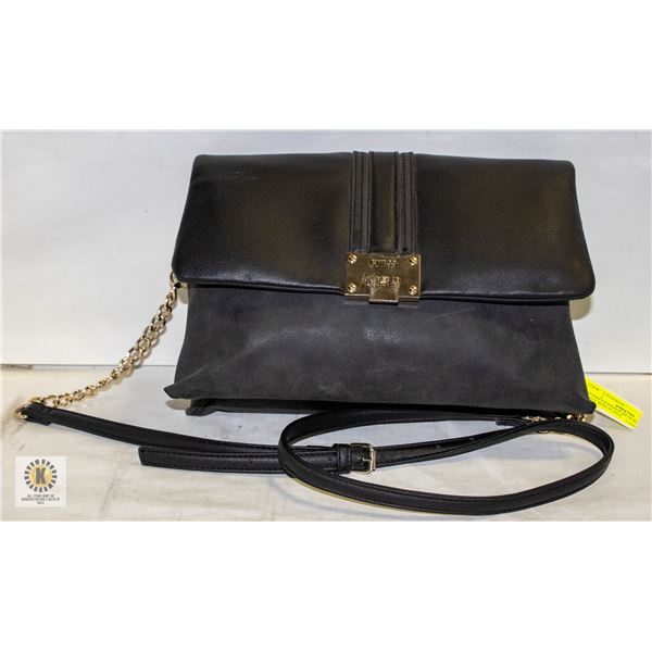 GENUINE GUESS LEATHER BLACK CROSS BODY BAG/PURSE