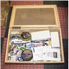 Image 1 : WOODEN CASED ASSORTED COLLECTORS CARDS UNSORTED
