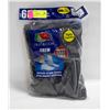 Image 1 : BLACK CREW SOCKS 12-16 SIZE 6-PACK FRUIT OF