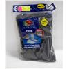 Image 1 : BLACK CREW SOCKS 12-16 SIZE 6-PACK FRUIT OF