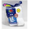 Image 1 : WHITE CREW SOCKS 6-12 SIZE 6-PACK FRUIT OF
