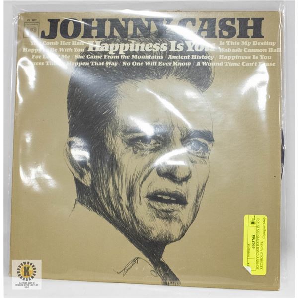 JOHNNY CASH HAPPINESS IS YOU RECORD LP VINYL