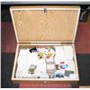 Image 1 : WOODEN CASED ASSORTED COLLECTORS CARDS UNSORTED
