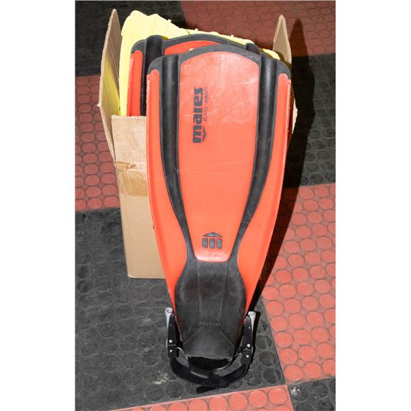 DIVE FINS FOR DRY SUIT RED MARES PLANA AVANTI XL