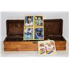 Image 1 : WOODEN BOX W/ESTATE CARDS UNSEARCHED