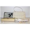 Image 1 : 4 VINTAGE PURSE TOGETHER IN HAT BOX-ESTATE