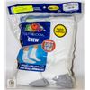 Image 1 : WHITE CREW SOCKS 12-16 SIZE 6-PACK FRUIT OF