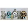 Image 1 : FLAT WITH COLLECTION OF SKULL HEAD DECOR