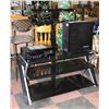 Image 1 : 3 TIER GLASS ARM MOUNT TV STAND 50" WIDE