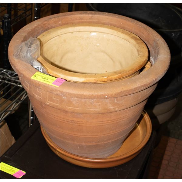 TERRACOTTA PLANTERS & SAUCER