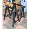 Image 1 : 2 WOODEN SAWHORSES