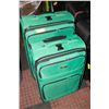 Image 1 : 2PC VIA RAIL GREEN SUITCASE SET