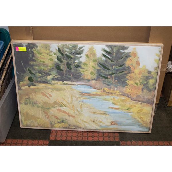 FLORAL PAINTING ART DECOR FRAMED 25.5" X 35"