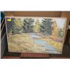 Image 1 : FLORAL PAINTING ART DECOR FRAMED 25.5" X 35"