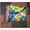 Image 1 : FLAT OF PAINTING SUPPLIES & TOOLS INCL. NEW
