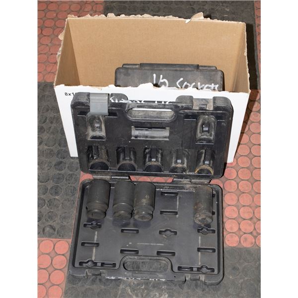 2 CASES OF LARGE SOCKETS 1/2 3/4 DRIVE
