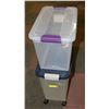 Image 1 : MOBILE PET FOOD STORAGE WITH OTHER STORAGE TOTE