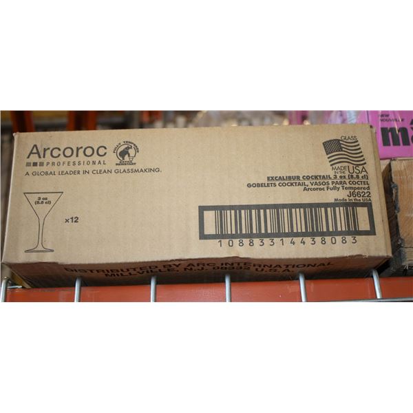 NEW CASE WITH 12 X 3 OZ ARCOROC FULLY TEMPERED-