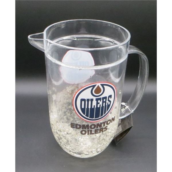 New Edmonton Oilers Ice Pitcher (Keeps Beverages Cold For Hours Without The Water Down Effect)