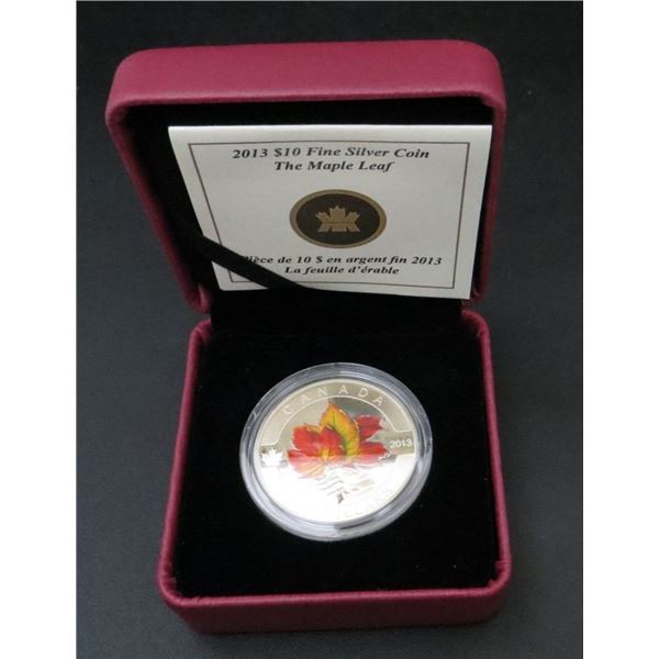 RCM 2013 $10 O Canada Maple Leaf 9999 Pure Silver Coin 30511/40000
