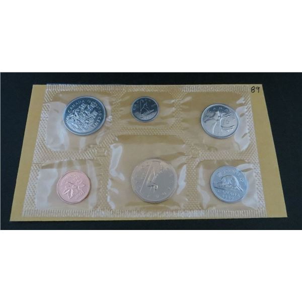 Royal Canadian Mint 1989 Uncirculated 6 Coin Collector Set