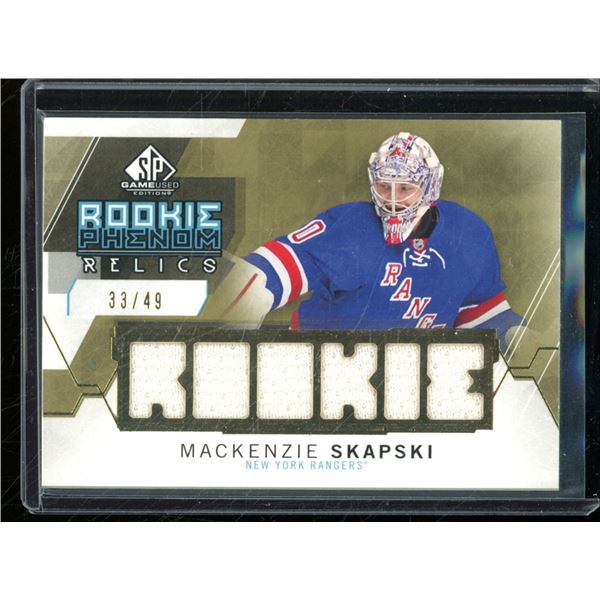 2015-16 SP Game Used Rookie Phenoms Relics Gold #RPSM Mackenzie Skapski 33/49