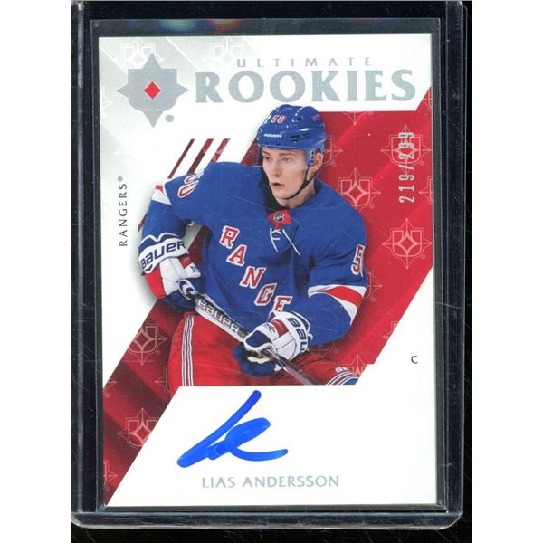 2018-19 Ultimate Collection #71 Lias Andersson AU 219/299 RC