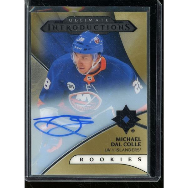 2018-19 Ultimate Collection Ultimate Introductions Autographs Gold #UI14 Michael Dal Colle BV $30
