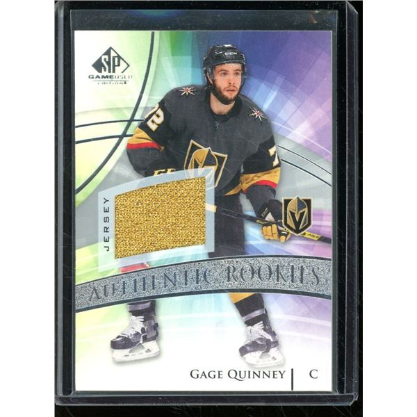 2020-21 SP Game Used Silver #139 Gage Quinney JSY