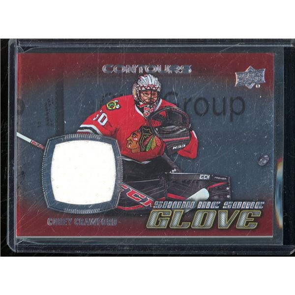 2015-16 Upper Deck Contours Show Me Some Glove Jerseys #S6 Corey Crawford