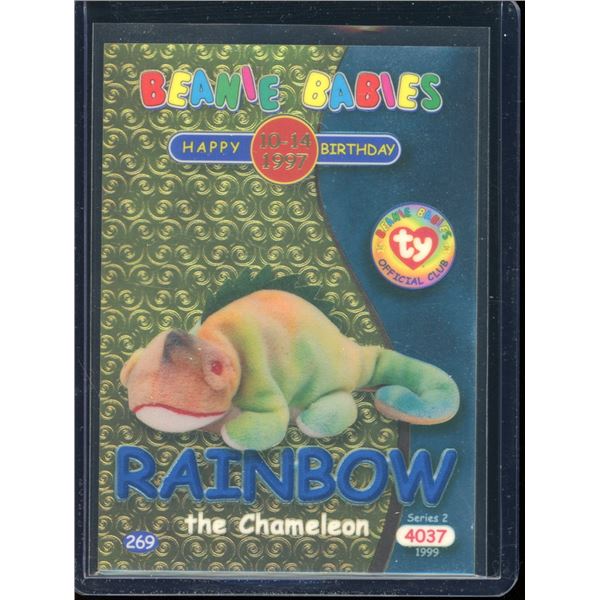 1999 Ty Beanie Babies Series II Birthday and Rookie Blue #269 Rainbow