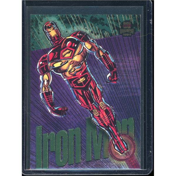 1994 Fleer Marvel Universe V Power Blast Rainbow #7 Iron Man