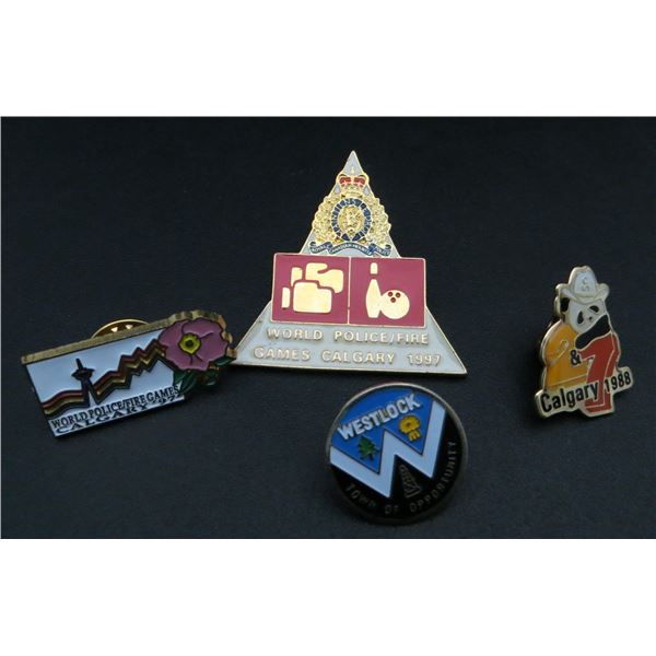 Lot Of 4 Various Collector Pins