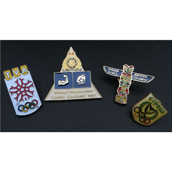Lot Of 4 Various Collector Pins