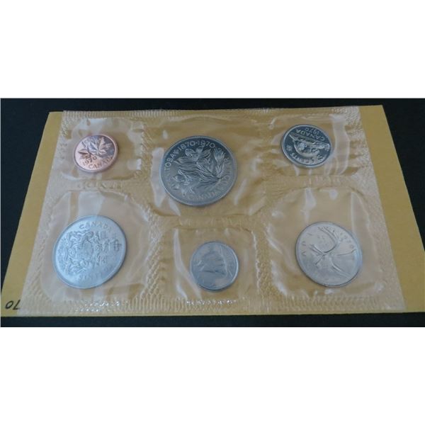 Royal Canadian Mint 1970 Manitoba Dollar Uncirculated 6 Coin Collector Set