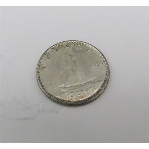 1964 Canadian Silver 10 Cent Coin
