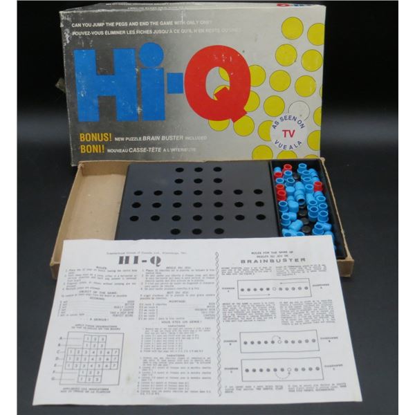 Vintage Hi-Q Strategy Game With Box