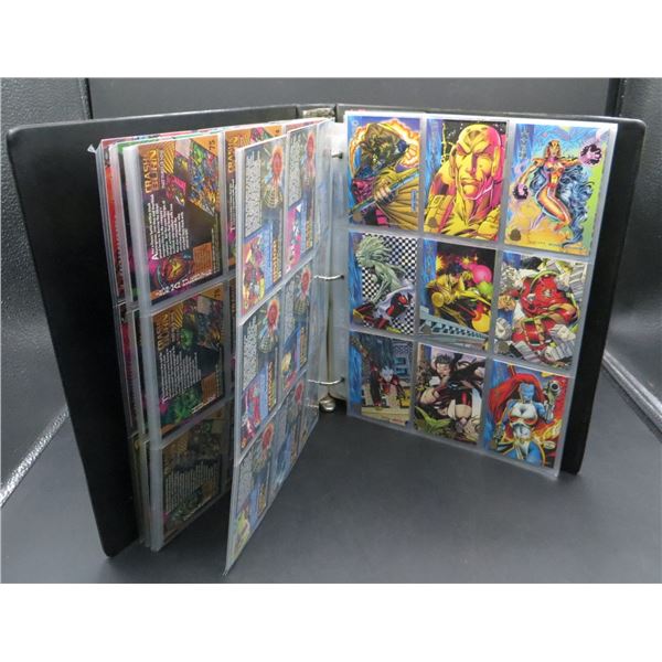 1994 Fleer Marvel Universe V Complete Set 200 Cards With Binder BV $105