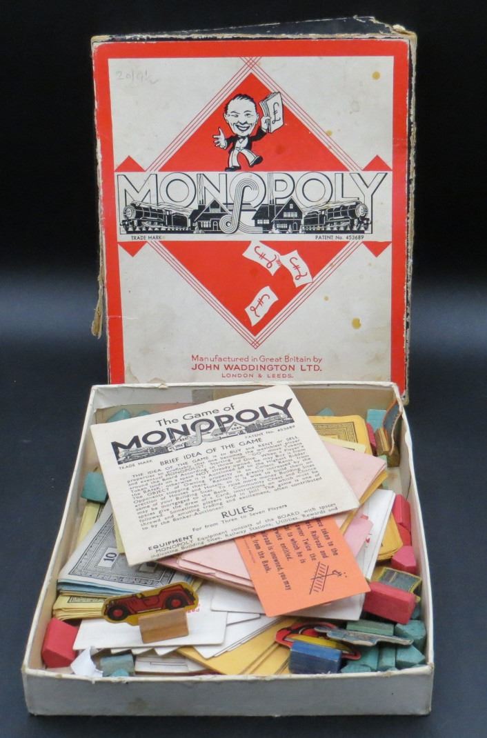 GIOCO DA TAVOLO di trading proprietà Monopoly Waddington vintage gioco
