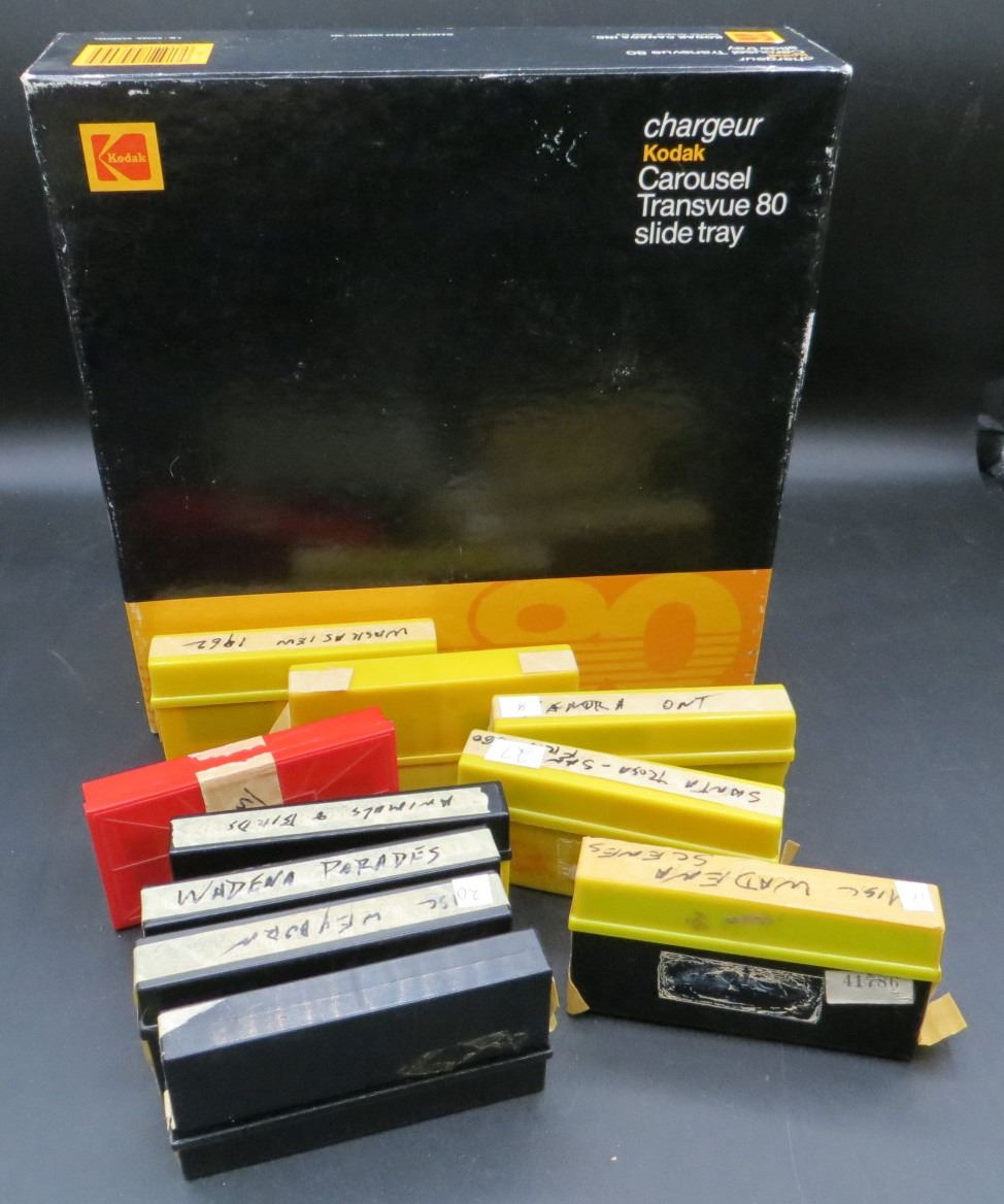 Vintage Kodak Carousel Slide Tray 80 With Original Box & Travel Slides ...