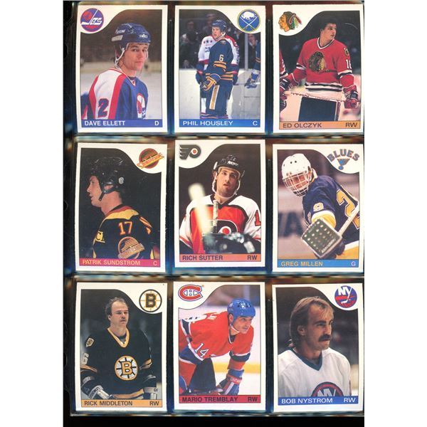 1985-86 O-Pee-Chee Lot Of 9 Cards Various Players