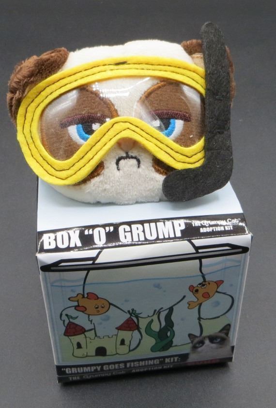 New Plush Grumpy Cat Box O Grump Plush - Grumpy Goes Fishing