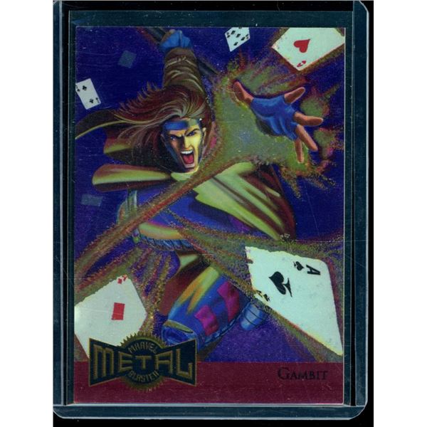 1995 Fleer Metal Marvel Blaster Gold #4 Gambit