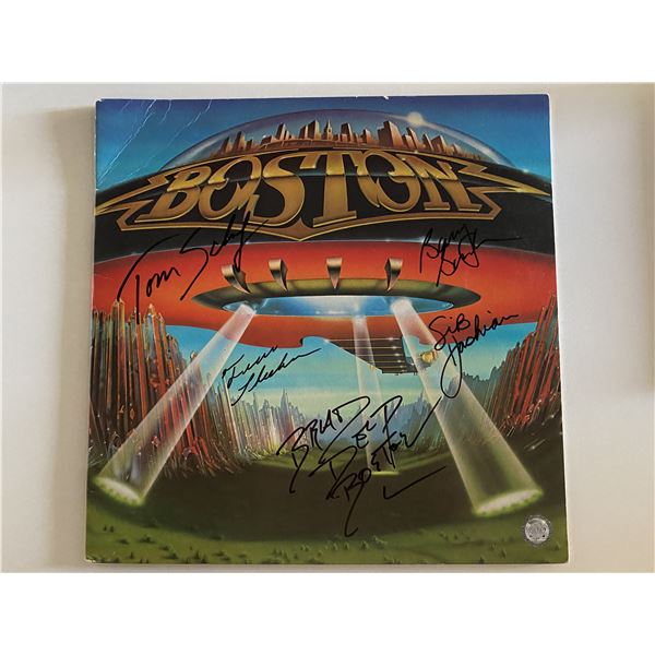 Boston Don't Look Back band signed album