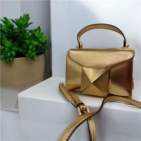 Brand New Golden Leather Handbag for women