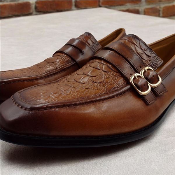 Brown Shoes for Men with buckles on the side Size 42