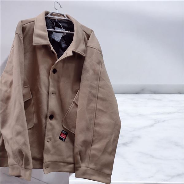Beige overcoat unisex Size XXL